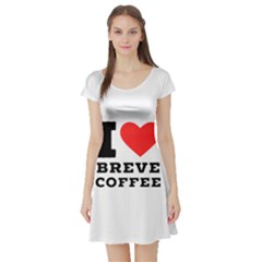 I Love Breve Coffee Short Sleeve Skater Dress by ilovewhateva