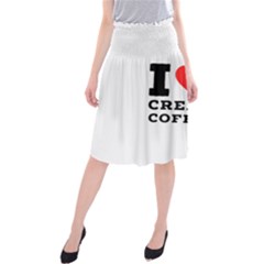 I Love Cream Coffee Midi Beach Skirt by ilovewhateva