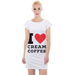 I Love Cream Coffee Cap Sleeve Bodycon Dress by ilovewhateva