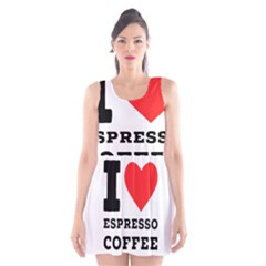 I Love Espresso Coffee Scoop Neck Skater Dress by ilovewhateva