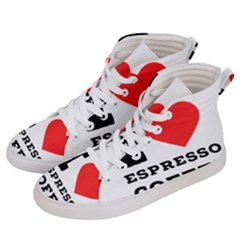 I Love Espresso Coffee Women s Hi-top Skate Sneakers by ilovewhateva