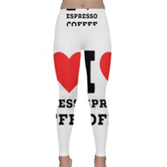 I Love Espresso Coffee Lightweight Velour Classic Yoga Leggings by ilovewhateva