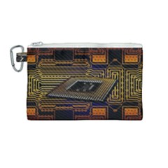Processor Cpu Board Circuit Canvas Cosmetic Bag (medium) by Wav3s