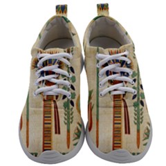 Egyptian Paper Papyrus Hieroglyphs Mens Athletic Shoes by Wav3s