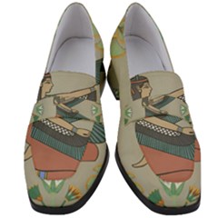 Egyptian Woman Wing Women s Chunky Heel Loafers by Wav3s