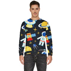 Space Seamless Pattern Men s Fleece Sweatshirt by Wav3s