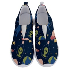 Seamless-pattern-with-funny-aliens-cat-galaxy No Lace Lightweight Shoes by Wav3s