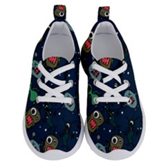 Monster-alien-pattern-seamless-background Running Shoes by Wav3s