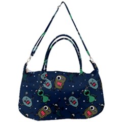 Monster-alien-pattern-seamless-background Removable Strap Handbag by Wav3s