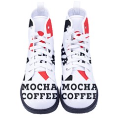 I Love Mocha Coffee Men s High-top Canvas Sneakers by ilovewhateva