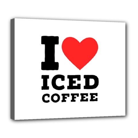 I Love Iced Coffee Deluxe Canvas 24  X 20  (stretched) by ilovewhateva
