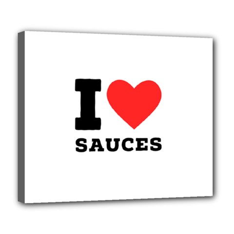 I Love Sauces Deluxe Canvas 24  X 20  (stretched) by ilovewhateva