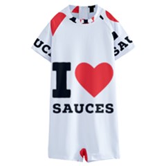 I Love Sauces Kids  Boyleg Half Suit Swimwear by ilovewhateva