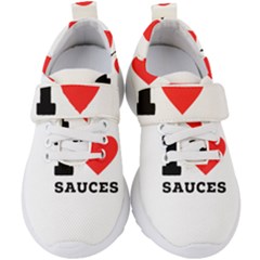 I Love Sauces Kids  Velcro Strap Shoes by ilovewhateva