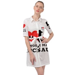 I Love Tomatoes Sauce Belted Shirt Dress by ilovewhateva