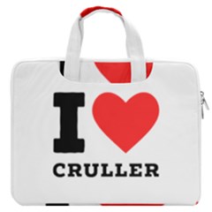 I Love Cruller Macbook Pro 13  Double Pocket Laptop Bag by ilovewhateva