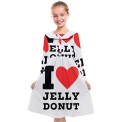 I Love Jelly Donut Kids  Midi Sailor Dress by ilovewhateva