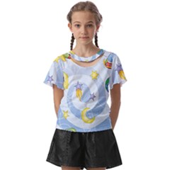 Science Fiction Outer Space Kids  Front Cut Tee by Ndabl3x