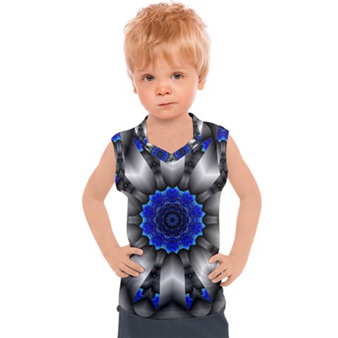 Kaleidoscope Abstract Round Kids  Sport Tank Top by Ndabl3x