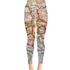 Map Europe Globe Countries States Leggings  by Ndabl3x