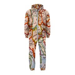 Map Europe Globe Countries States Hooded Jumpsuit (kids) by Ndabl3x