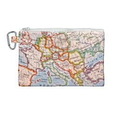 Map Europe Globe Countries States Canvas Cosmetic Bag (large) by Ndabl3x