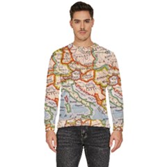 Map Europe Globe Countries States Men s Fleece Sweatshirt by Ndabl3x