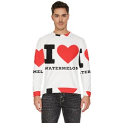I Love Watermelon  Men s Fleece Sweatshirt by ilovewhateva
