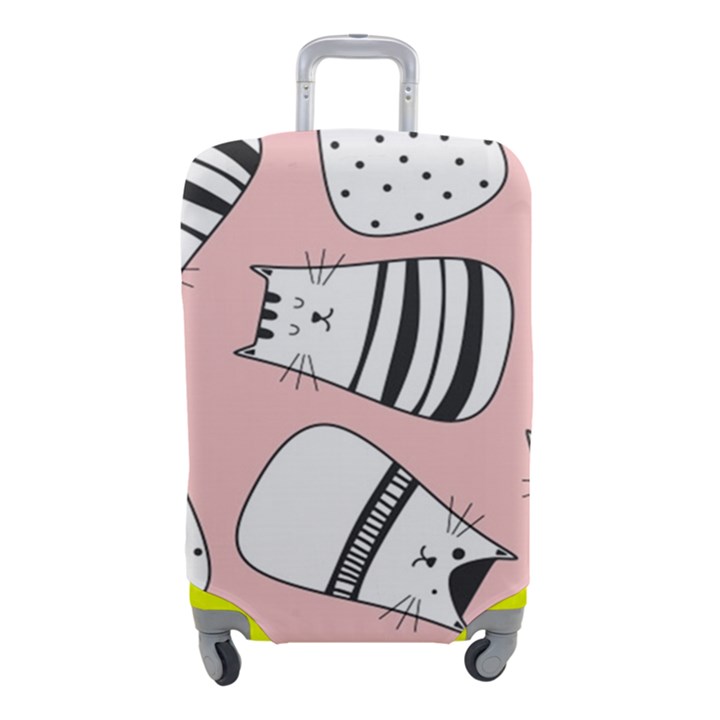 Cute Cats Cartoon Seamless-pattern Luggage Cover (Small)
