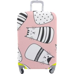 Cute Cats Cartoon Seamless-pattern Luggage Cover (large) by Vaneshart