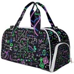 Math-linear-mathematics-education-circle-background Burner Gym Duffel Bag by Vaneshart