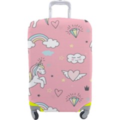 Cute-unicorn-seamless-pattern Luggage Cover (large) by Vaneshart