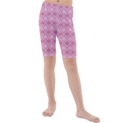 Pattern Print Floral Geometric Kids  Mid Length Swim Shorts