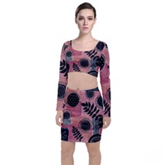 Abstract Pattern Floral Wall Art Top And Skirt Sets by Vaneshop