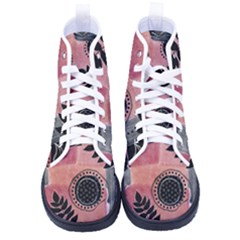 Abstract Pattern Floral Wall Art Women s High-top Canvas Sneakers