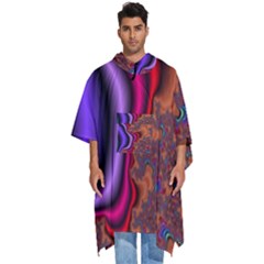 Colorful Piece Abstract Men s Hooded Rain Ponchos by Vaneshop
