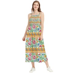 Flower Fabric Design Boho Sleeveless Summer Dress by Vaneshop