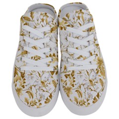 Flowers Gold Floral Half Slippers by Vaneshop