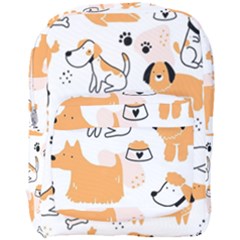 Seamless Pattern Of Cute Dog Puppy Cartoon Funny And Happy Full Print Backpack by Wav3s