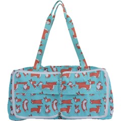 Corgis On Teal Multi Function Bag by Wav3s