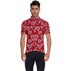 Vector Seamless Pattern Of Hearts With Valentine s Day Men s Short Sleeve Cycling Jersey by Wav3s