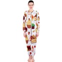Seamless Pattern Hand Drawing Cartoon Dessert And Cake OnePiece Jumpsuit (Ladies) View1
