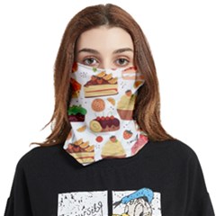Seamless Pattern Hand Drawing Cartoon Dessert And Cake Face Covering Bandana (two Sides) by Wav3s