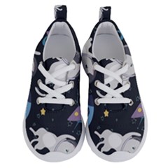 Space Cat Illustration Pattern Astronaut Running Shoes by Wav3s