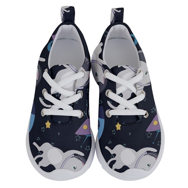 Space Cat Illustration Pattern Astronaut Running Shoes