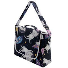 Space Cat Illustration Pattern Astronaut Box Up Messenger Bag by Wav3s