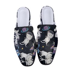 Space Cat Illustration Pattern Astronaut Women s Classic Backless Heels by Wav3s