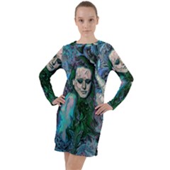 Alphonse Woman Long Sleeve Hoodie Dress by MRNStudios