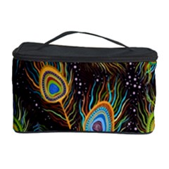 Pattern Feather Peacock Cosmetic Storage Case by Wav3s