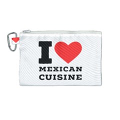 I Love Mexican Cuisine Canvas Cosmetic Bag (medium) by ilovewhateva